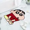 Tapete com Formato Especial de Desenho Animado Crayon Shin-Chan Decoração de Sala de Estar Tapete de Chão Imitação de Caxemira Cobertor de Quarto ao Lado da Cama Tapete de Banheiro Absorvente para os Pés