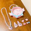 Pulsera infantil de sirena de nueva celebridad en línea, linda concha, clip de oreja sin dolor, anillo de pelo de princesa sirena, traje, caja de regalo
