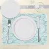 Tapete Isolante Térmico à Prova d'Água à Prova de Óleo Limpa Fácilmente de Couro PVC para Mesa - Estilo Americano Retrô Doméstico Transfronteiriço