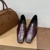 Zapatos de Salón Estilo Británico, Zapatos Pequeños de Cuero, Mocasines de Moda Retro con Tacón Grueso, Zapatos Tipo Gorro, Nuevos Zapatos Planos de Mujer para Otoño e Invierno