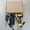 Taladro Eléctrico de Mano de Litio Taladro Eléctrico Multifunción Taladro de Impacto Destornillador Eléctrico para el Hogar Herramienta Carpintería Recargable Juego de Ferretería