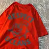 Camiseta para Hombre Estampado 'Respeta el Océano' Harajuku Holgada Anime Nueva Moda Masculina Algodón Unisex