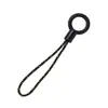 Venta al por mayor de fábrica Accesorios para Lanyard de Teléfono Círculo Redondo Pequeño DIY Cuerda Gruesa Extremo de Cuerda Hebilla Negra de Cuerda Adorno para Funda de Teléfono Cadena Colgante