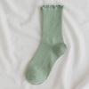 Meias de Felpa de Primavera e Outono para Mulheres Estilo Japonês Cor Retrô Meias de Algodão Florestal Cano Médio Tornozelo Enrolado Conjunto de Meias para Botas Curtas Xiaohongshu