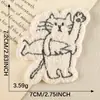 Patch de Bordado de Gato de Desenho Animado Bordado à Máquina Patch Autoadesivo para Capa de Celular Acessórios DIY Patch Acessórios para Roupas Patch de Tecido