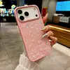 Strass de Pérola Aplicável iPhone17ProMax DIY Cheio de Strass 16 Luxo 15 High-End 14 Capa de Celular para Meninas 13