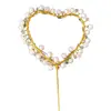 Decoración para Pastel de Fiesta Encaje Amor Cristal Perla Estrella Palo de Hada Tanabata Día de San Valentín Boda Tarjeta de Postre