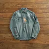 Chaqueta de mezclilla lavada estilo retro americano, ligera, unisex, nueva camisa estilo otoño, top de trabajo de manga larga para pareja