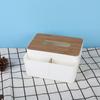 Caja de pañuelos de madera para escritorio, caja de almacenamiento para sala de estar, control remoto, varios, para dormitorio, funcional para el hogar