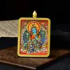 Pingente Thangka do Tibete Colar das Oito Divindades Guardiãs Colar de Liga Metálica Pingente Caixa de Joias Ga'U