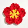 Posavasos de Ramo de Rosas Hecho a Mano Terminado Crochet de Lana Cambio de Taza Ramo de Mano Regalo Creativo Posavasos de Flor Tejida
