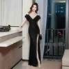 Vestido de Nuevo Estilo 2026 que Cubre los Brazos con Mangas Voladas, Tirantes de Malla Transparentes, Vestido Sexy para Discoteca