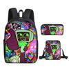 Mochila escolar con estampado 3D de Dandy's World, ideal para estudiantes, bolsos y lápices.