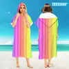 Poncho de Praia com Capuz de Microfibra Transfronteiriço Desenho Animado Adulto Tamanho Grande Toalha de Praia de Secagem Rápida Absorvente de Água