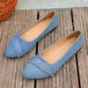 Zapatos de Salón Individuales de Gran Tamaño Transfronterizos, Nuevos Estilos de Primavera y Verano, Zapatos Individuales Planos sin Cordones de Punta Fina y Poco Profundos, Zapatos Individuales de Moda y Cómodos para Mujer