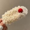 Accesorios para el cabello festivos de Año Nuevo rojos, personalidad femenina, exquisito lazo, horquilla, diseño de nicho, tocado de estrella que combina con todo, accesorios para el cabello