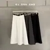 Saia Mmc Feminina Outono 2025 Nova Slim Cintura Alta Franzida High-End Elegante Longa Saia Guarda-Chuva Saia Evasê