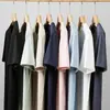 Camiseta de Manga Corta con Cuello Redondo, Enfriamiento Pesado de 210g, Transfronteriza del Sudeste Asiático para Hombre, Secado Rápido de Amoníaco Líquido, Color Sólido de Verano, Comercio Exterior
