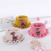 Venta al por mayor del fabricante Bufanda para niños Otoño e Invierno Tejida Dibujos Animados Animales Encaje Calentador de Cuello Lana Bufanda para Bebé