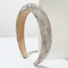 Diadema de pelo de diamantes de imitación de nueva llegada transfronteriza, diadema a cuadros de diamantes completos, accesorio para el pelo de moda Joker, accesorios para el cabello al por mayor