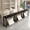 Mesa de Manicure Móvel Estilo Japonês Mesa Sofá de Camada Única com Rodas Mesa Moderna Minimalista Multifuncional Tendência para Salão de Unhas com Rodízios