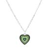 Europeu e Americano ins Colorblock Love Colar Feminino Elegante Óleo Gotejamento Gradual Pêssego Coração Pingente Clavícula Cadeia Colar Simples Cadeia