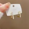 Brincos Quadrados de Pérola Geométrica com Pino de Prata s925 Tendência Novo Design Coreano Elegante de Nicho Brincos Femininos de Luxo Leve