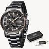 Reloj de cuarzo LIGE LIGE multifuncional para negocios, deportes, ocio, moda, resistente al agua, para hombre