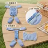 Estilo Nuevo Primavera y Verano Pantalones Desmontables de Cuadros Burbuja a Prueba de Polvo Ropa para Perros Ropa de Malla Transpirable para Cuatro Patas Ropa para Mascotas