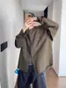 Camisa de Algodón y Lino con Borde Deshilachado Estilo Old Money para Hombre, Manga Larga, Estilo Delgado de Primavera, Estilo Retro Americano, Camisa Casual con Protección Solar