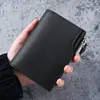 Nova Carteira Masculina Curta de Comércio Exterior, Bolsa com Zíper Multifuncional, Múltiplos Porta-Cartões, Grande Capacidade, Carteira Masculina de Negócios, Porta-Moedas