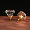 Puxador de Ovo de Pombo de Cristal Moderno Europeu Luz Luxo Porta de Guarda-roupa Gaveta Armário Furo Único Puxador Decorativo de Armário