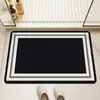 Tapete de Chão de Lama Diatomácea Estilo Minimalista Tapete de Entrada Borda Retrô Entrada Doméstica Sala de Estar Antiderrapante Resistente ao Desgaste Resistente à Sujeira Tapete para Pés