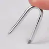 Grampo Galvanizado em U Estaca de madeira para jardim prego de fixação Duas pontas afiadas em forma de V Fabricante direto atacado