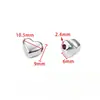 Cuentas de Acero Inoxidable con Agujero Pasante Cuentas Espaciadoras de Moda Accesorios para Joyería Collar Pulsera de Cuentas DIY Acero de Titanio Cuentas Sueltas Materiales Hechos a Mano