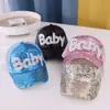Moda Gorra de Malla para Bebé con Lentejuelas Verano Nuevo Protección Solar Infantil Gorra de Béisbol Exterior Niños y Niñas Sombrero para el Sol Transfronterizo