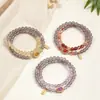 Pulsera Vintage de Agata Gris de Nicho para Mujer con Cuentas Espaciadoras de Calabaza, Moda Versátil Estilo Chino Nuevo Joyería Regalo