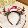 Diadema Festiva Luminosa de Astas de Alce para Adultos, Tocado con Purpurina para Actividades de Performance Infantil, Accesorios para el Cabello de Mujer
