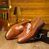 Amazon Aliexpress Populares Transfronterizos Talla Grande 48 Zapatos de Piel Transpirables Mocasines sin Cordones Estilo Británico Puntiagudos Zapatos de Boda