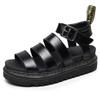 Sandalias de Verano Blaire Martin para Mujer con Hebilla Romana, Punta Abierta, Zapatos de Playa, Plataforma, Cuero, Sandalias con Punta Descubierta