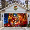 24 nuevos carteles de tela para puerta de garaje navideña transfronteriza con Papá Noel para decoración de fiestas al aire libre, tela colgante