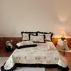 Cobre de cama vintage estilo francês em veludo de leite, lençol de cama espesso, cobre de cama antiderrapante, veludo para bebês, uso dupla face, adequado para camas e colchões de estudantes