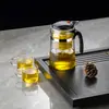 Taza Elegante Vidrio Espeso Resistente a Altas Temperaturas Juego de Té Casero Infusor de Té Separación de Té y Agua Preparación de Té con un Botón