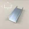 Canteadora ranura de aluminio perfil de ranura de aluminio en forma de U canal de aleación de aluminio tira perfil de aluminio en forma de U