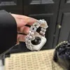 Pulseira de Metal com Pérolas e Diamantes em Aço Inoxidável Adequada para Apple Watch iWatch 11ª Geração 10/9876Ultra/Se