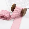 Cinturón de Punto Crochet de Lana Encaje Ondulado Lazo Hecho a Mano Adorno para la Cabeza Pasador Sombrero de Paja Accesorios para Ropa Cinta