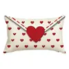 Fundas de Almohada Personalizadas para el Día de San Valentín Transfronterizas, Decoración de Atmósfera Festiva, Fundas de Cojín para Sofá del Hogar, Fundas de Cojín en Forma de Corazón para Dormitorio