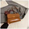 Bolsa de Mão Quadrada Pequena Fashion com Textura de Alta Qualidade 2024 Outono e Inverno Nova Chegada Bolsa de Ombro Vintage em Couro de Cera de Óleo