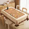 Mantel de dibujos animados, impermeable, a prueba de aceite, lavable, resistente al calor, alfombrilla anti-quemaduras para mesa de comedor, nuevo estilo crema 2026, tela de PVC para mesa de café