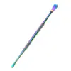 Colher de Tubo de Aço Inoxidável Bastão de Pressionar Colher para Pasta de Tabaco Conjunto Colorido de Acessórios para Limpeza de Cachimbo Removedor de Empurrar de Aço Lixador de Unha Manicure